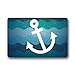 Produktbild XiaoS Door Mats Custom Door Mat Retro Nautical Anchor Decorative Doormat Indoor/Outdoor Doormat Nonwoven Fabric Non Slip 23.6 (L) x 15.7 (W) inches
