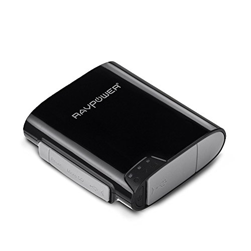 RAVPower Extensor WIFI, Router Wifi Red, Lector Inal&aacute;mbrico, Tarjetas Micro SD, Filehub USB, Pendrive/ Disco Duro Externo, Bater&iacute;a Externa 6000mAh, 5 en 1 WLAN Hotspot/ Servidor NAS para compartir WIFI y transferir datos, Negro