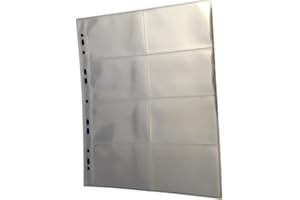 WESTGATE SUPPLIES Cosmic/Multi-Master rękawy kolekcjonerskie na karty telefoniczne - 8 kieszeni, 105 mm x 71 mm (10)