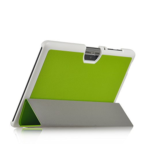 Acer Iconia One 10 B3-A30 Hülle, IVSO® Ultra Schlank Superleicht Ständer Slim Leder zubehör Schutzhülle Only für Acer Iconia One 10 (B3-A30) 25,7 cm (10,1 Zoll HD) Tablet-PC perfekt geeignet, Grün - 7