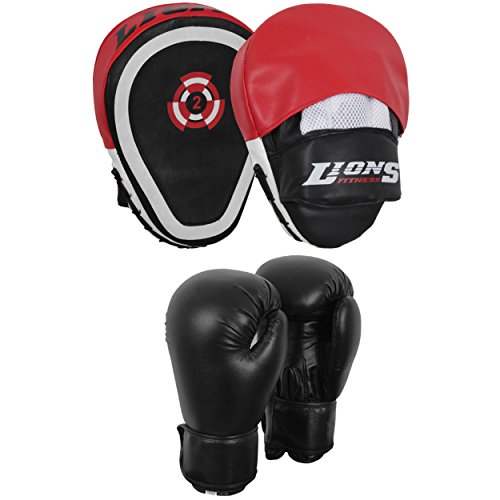 LionsFancyFocusPadsBoxingGloves12ozblack MMA Gear Shop UK