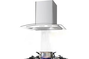 Gasland Chef GR60SP Hotte Aspirante 60cm, Extracteur Hotte de Cuisine 500m³/h, Hotte Aspirante de Cuisine Murale, Verre & Inox, 3 Vitesses, avec Filtre à Graisse en Aluminium à 5 Couches