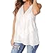Produktbild Frauen Sommer Spitze ärmellose Weste VENMO Hemd Tank Tops Bluse T-Shirt Schulterfrei Damen Sommer Lockere Kurzarm Shirt Tops Schöne Party Coole Oberteil Top Elegante Lässige Shirts (White, S)