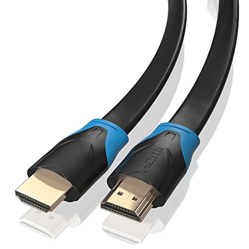 5m | HDMI-Kabel Flach | 4K Ultra HD 2160p / Full HD 1080p | 3D / ARC / CEC | Ethernet | TV | PC/ Notebook | von JAMEGA - 3