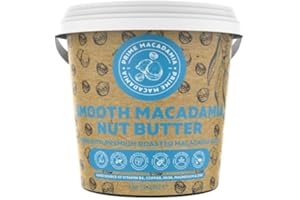 PRIME EARTH FOODS Prime Earth - Smooth Macadamia Nut Butter - 1kg Tub - Made with Macadamia Nuts - No Added Oils, Salts & Sugars - Coeliac, Keto, Paleo & Vegan Friendly - Produced in Small Batches - Made in the UK