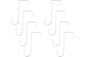 Zimjoy 8 Stück Zaunhaken,Garten Hängehaken Pflanze Kleiderbügel Gaderobenhaken,Küchenhaken für Gartendeko,zum Aufhängen von Pflanzen,Vogelfutterspendern,Laternen,Windspielenr（Weiß