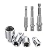 Produktbild JTENG Akkuschrauber Stecknuss Adapter Steckschlüssel Nuss Set 3-teilig 1/4 3/8/1/2 Zoll + Stecknuss Adapter 4-tlg 1/4 auf 3/8-3/8 auf 1/4 Zoll - 3/8 auf 1/2-1/2 auf 3/8