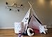 Produktbild evama Tipi - Spielzelt, Kinderzelt, Wigwam, Kinderzimmerdeko Kindertipi Zelt für Drinnen und Draußen Set 7 tlg