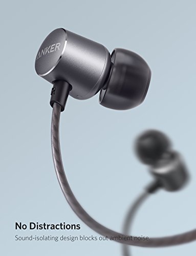 KopfhÃ¶rer Anker SoundBuds Verve in-Ear KopfhÃ¶rer Kabelgebunden mit stark Bass/ /physikalischer GerÃ¤uschreduzierung/3,5mm Klinkenbuchse fÃ¼r iPhone/ iPad/ Sumsung Smartphones, Tablets, PC und weitere (Grau)