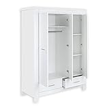 Babyzimmer 4-tlg. Enni mit 3-türigem Kleiderschrank in weiß - 4