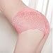 Produktbild GAOQIANGFENG Women's Sexy Lace Panty Briefs Damen PantiesFemale Sommer Bambusfaser atmungsaktive Dreieck Hosen Lace Taille sexy Keine Spur Dame Hose Kopf, Pink