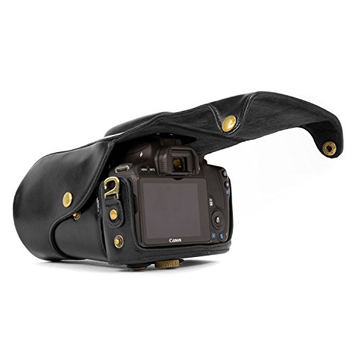 MegaGear Protection Noir Toujours pr  t  Camera Case en Cuir  Sac pour Canon EOS Rebel SL1 avec 18-55mm EF-S is STM  Canon EOS 100D  Baiser X7