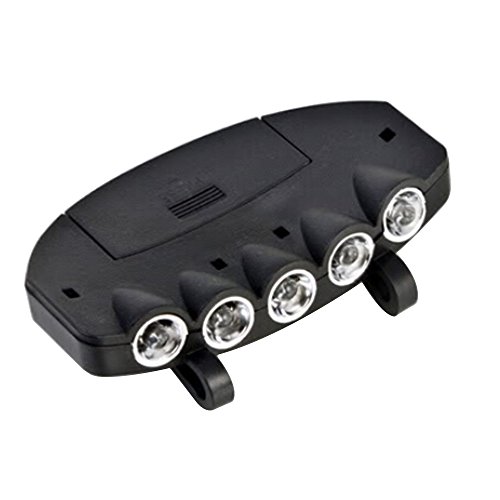 Gemini _ Mall® 5 LED Cap Lampe Clip auf Gap Hat Light Taschenlampe Visor Licht Kopflampe Hände frei ideal für Camping Wandern Joggen Lesen Arbeiten Angeln - 2