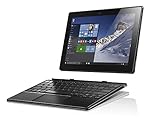 Lenovo Miix 310 25,65 cm (10,1 Zoll HD) Tablet PC (Intel Atom x5-Z8350 Quad-Core Prozessor, 4GB RAM, 64GB eMMC, Intel HD Grafik, Touchscreen, Windows 10) silber inkl. AccuType QWERTZ  Tastatur