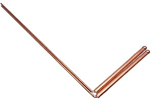 FACULX Kit di aste per rabdomanzia, in rame, 2 pezzi, 99,9% in rame, rivelatore di metalli per acqua/tesori/strumenti di ricerca