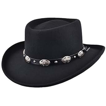 Cotswold Country Hats Gambler Cowboy Hat Black Wool Felt ...