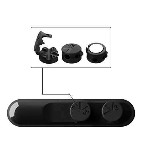 Philonext Organizador de cable multiusos Cable con cierre de clip magn  tico  gesti  n de cables para escritorio  Pack 3 hebillas para cables- para tel  fono m  vil  menos de 4 m m   en color negro