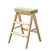 Produktbild Trittleiter Klapphocker, Haushaltsleiter Hocker tragbare Klapphocker multifunktionale Küche Massivholzkissen hoher Hocker