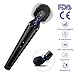 Produktbild MEROURII Handheld Massager mit 3 Stärken 8 Vibrationsmodi, Elektrisch Wireless Massagegerät, Mächtig Massagestab für Rücken Nacken Schulter Beine Massage, USB Aufladung, ABS Silikon Schwarz