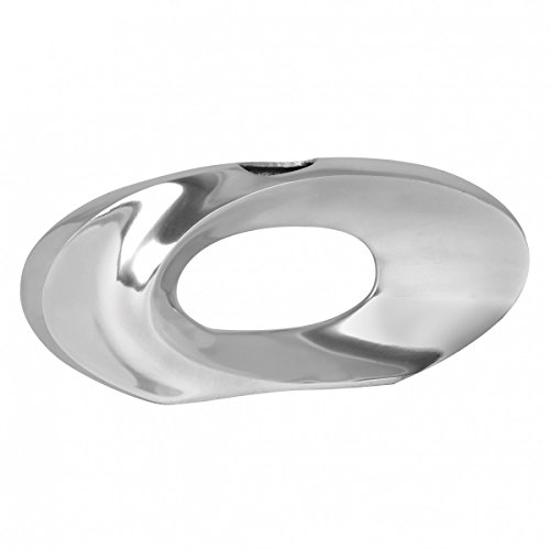 FineBuy Deko Vase aus Aluminium Blumenvase in silber - 3