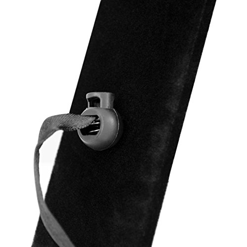 VENKON – Kettenständer für 10 Halsketten Organizer für Schmuck Aufbewahrung & Präsentation – Samt Schwarz – 35 x 23 cm - 8