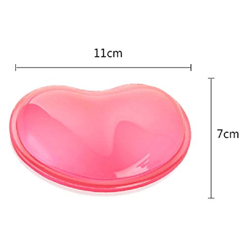 Generic Nierenförmig Silikon-Komfort Mausematte mit Gel Handgelenkauflage Erholung für PC Laptop – Rosa, 11.2 * 7 * 2cm - 9
