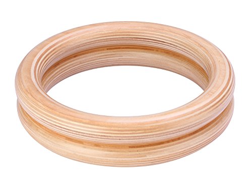Yimidear Holz Gym Turnringe Übung Fitness Gymnastikringe Wooden Gymnastic Rings Crossfit Gym For Upper Body Strength Fitness And Bodyweight Excercise Suspension Training - 3