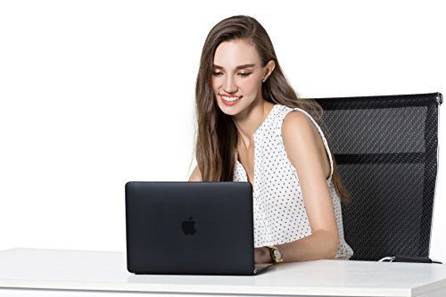 MOSISO Ultra Slim Plastik Hartschale Schutzhülle Hülle Snap Case für Neu MacBook Pro 12 Zoll mit Retina Display A1534, Schwarz - 8