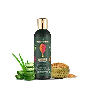 Manestream Fenurestore Ayurvedic Hair Oil with Fenugreek, Bhringraj & Aloe Vera for Men & Women | Naturally Repairs Split Ends, Dull & Damaged Hair | Paraben, SLS & Sulfate Free with Comb Applicator - 100ml