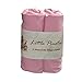 Produktbild Little Pirates Spannbetttuch für Babybett, 100 % Baumwolle, Jerseystoff, 40 x 90 cm, Rosa, 2 Stück