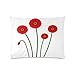 Produktbild Beautiful Poppy Flower Custom Rechteck Sofa Home dekorativer Überwurf-Kissenbezug Baumwolle Polyester Twin Seite Druck 50,8 x 66 cm