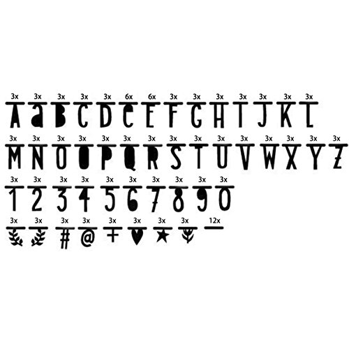 DIY Buchstaben Zahl Symbole Flaggen-Fahnen fuer Hochzeit Dekoration,SCHWARZ 141er/Set