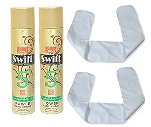 Simco Gold Swift Spray 5+ Beard Hair Styler & Fixer with Thata Pack of 2 (250 ML. Each)