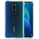 TheGiftKart Flexible Shockproof Crystal Clear TPU Back Cover Case with Cushioned Edges for Ultimate Protection for Oppo F11 Pro (Transparent)