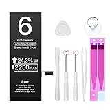 akku für apple iphone 【Hohe Kapazität】: 2250mAh für iphone 6 akku. Die Kapazität unseres Akku iPhone 6 ist 440 mAh höher als die des Originalakkus. SUPERIOR CAPACITY bedeutet weniger Ladezeit und arbeitet effizienter. Wenn Sie Ihr Mobiltelefon zum Browsen, Spielen und Bezahlen verwenden, müssen Sie sich keine Sorgen machen, dass Ihr Telefon nicht mehr mit Strom versorgt wird. Wenn Sie den ganzen Tag unterwegs sind, reichen die Akkus mit höherer Kapazität für Mobiltelefone aus, um Ihre Anforderungen zu erfüllen.