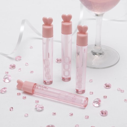 WEDDING BUBBLES „HERZ“, ROSA, 10er-Set – 10 Seifenblasen mit rosa Herzverschluss im Vorteilspack - 2