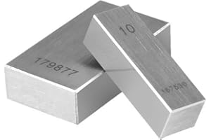 EXTRWORY High Precision Gauge Block Set Single Piece, 0 5mm, 1mm, 5mm, 10mm, 20mm, 50mm, 100mm (10)