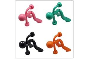 MORN LIGHT Magnetschlüsselhalter Magnetic Man Schlüsselhaken Wandschlüsselhalter Kühlschrankmagnete Startseite für Jede Metalloberfläche METRWEG (Pink/Schwarz/Orange/Dunkelgrün, 4)