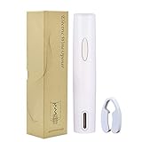 Diseño en forma de gota L.WJ Abrebotellas, EléCtrico AutomáTico Creativo Sacacorchos Sin Cuerda ÚTil Herramienta De Barra con Cortador De Papel De Aluminio Accesorios De Cocina, 1pc, White
