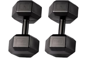 HUNGCEED Kit Juego Parejas de Mancuernas hexagonales Pesas de Gimansio Ejercicio en Casa Entrenamiento | 2x10kg / 2x7,5kg / 2x5kg / 2x2,5kg