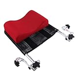 Baoblaze Universal Wheelchair Headrest Neck Support Pillow - Adjustable Height & Breathable Mesh - Red