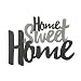 Produktbild Holzschrift, "Home Sweet Home", grau, Holz, 20x15 cm, ideal als Wand-, Tisch- oder Geschenkdekoration, Holzspruch, Holzschrift