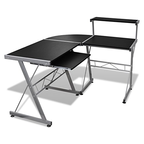 vidaXL Computertisch Schreibtisch Arbeitstisch Ecktisch PC Tisch Bro schwarz 20057 vidaXL Computertisch Schreibtisch Arbeitstisch Ecktisch PC Tisch Bro schwarz 20057