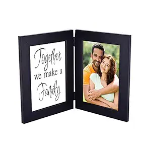 Value Adds Synthetic Wooden Table Photo Frame Black Size 5