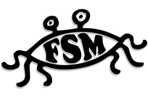 Decus Latający plakat spaghetti Flying Spaghetti Monster - FSM L 0137 (czarny) // Naklejka OEM JDM Style naklejka
