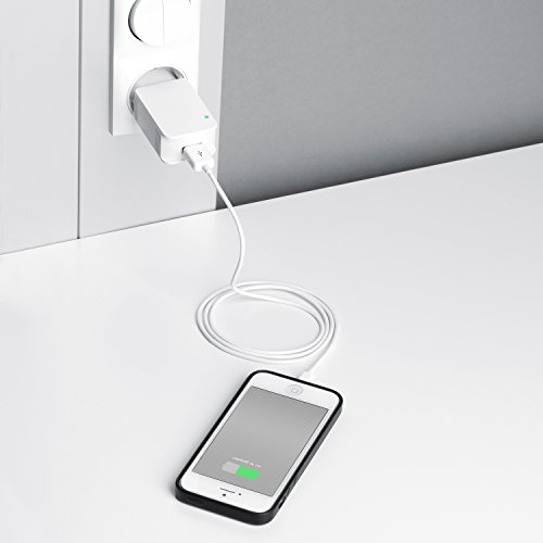 CSL - 2A Caricabatterie da muro | Alimentatore 1 Port USB 2000mA | Caricatore USB per Samsung Galaxy S8 / S8+ / Note 8, LG G5 / G6, Nexus 5X / 6P, HTC 10, iPhone X / 8 / 8 Plus, iPad Pro/ Air ecc | Bianco