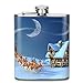 Produktbild Nifdhkw Christmas Eve Fashion Portable Stainless Steel Hip Flask Whiskey Bottle for Men and Women 7 Oz Multicolor