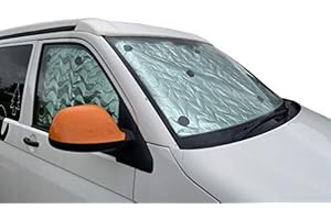 OLPRO Outdoor Leisure Products Ensemble de stores thermiques intérieurs T5/T6 – Panneaux de pare-brise et de fenêtre latérale équipés de ventouses