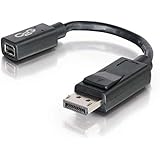 C2G 15CM DisplayPort Male to Mini DisplayPort Female Cable Adapter. 4K Mini DisplayPort Connection Compatible with Apple Cinema Displays, Microsoft, Dell, HP, Intel, ASUS, Google, Alienware, Lenovo and More