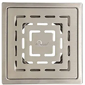 Aquieen SS 430 Grade Bathroom Floor Water Drain Grating Fern Matte